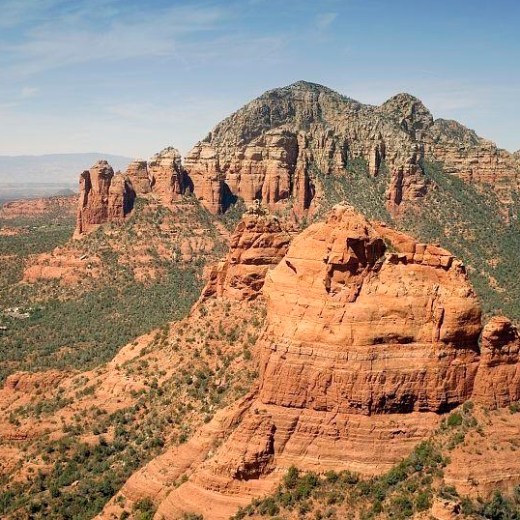 panoramic photo of the colorado plateau in Sedona's red rocks